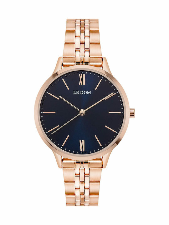 Le Dom Essence Women's Watch with Pink Gold Met...