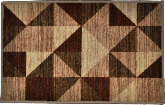 Chios Hellas Pyramis 63 Rectangular Kitchen Mat with Anti-slip Underlay Brown 40x70εκ. TA285