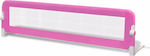 vidaXL Foldable Bed Rail Guards made of Fabric in Pink Color 150x42cm 2pcs