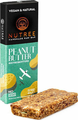 Nutree Bar Raw / Energy with Peanut butter No Added Sugar (1x60gr) 60gr