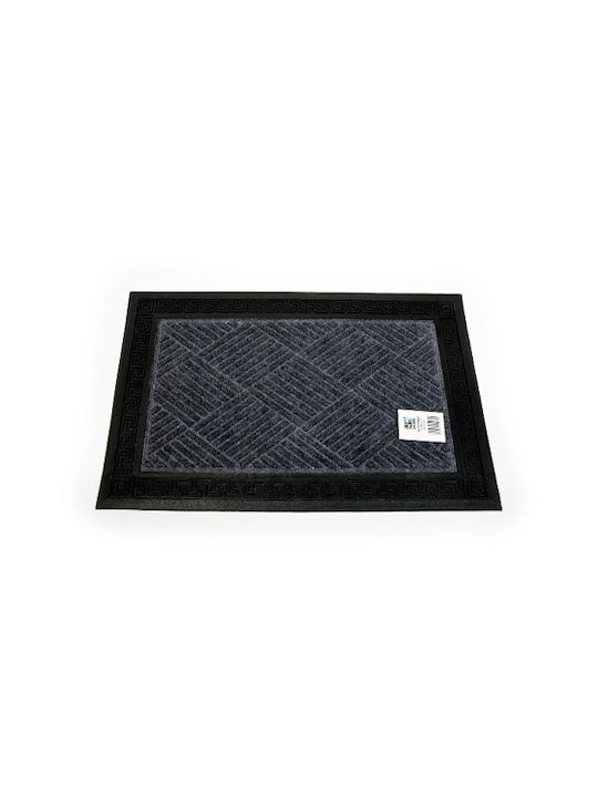 Homestyle Fußmatte Teppich mit rutschfester Unterlage Μαίανδρος Schwarz 40x60cm
