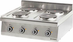 Stalgast Electric Cooktop Quadruple 10.4kW 80x70x25cm