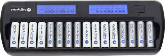 everActive NC-1600 Charger 16 Batteries Ni-MH Size AA/AAA