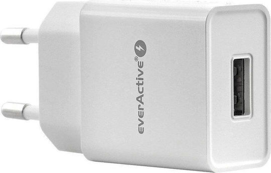 everActive Φορτιστής Χωρίς Καλώδιο με Θύρα USB-A Λευκός (SC-100)
