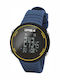 DAS.4 Digital Herrenuhr 45mm Batterie mit Blau Kautschukarmband