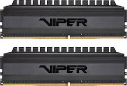 Patriot Viper 4 Blackout 8GB DDR4 RAM cu 2 module (2x4GB) și Viteză 3000 pentru Desktop