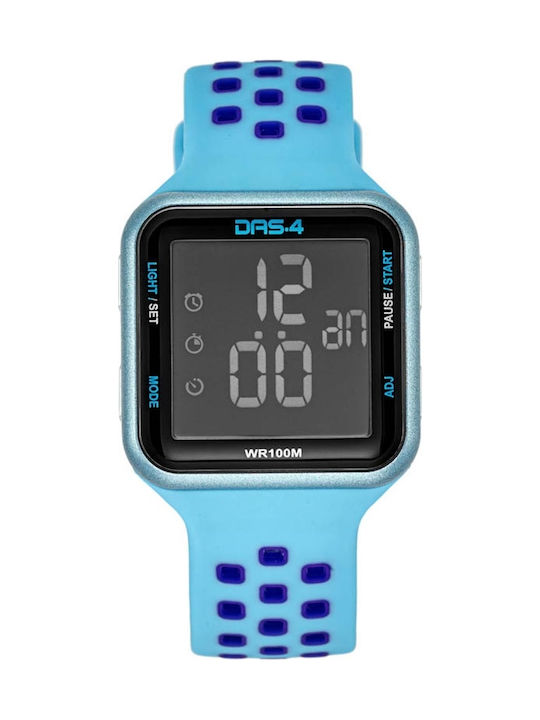 DAS.4 Watch with Blue Rubber Strap