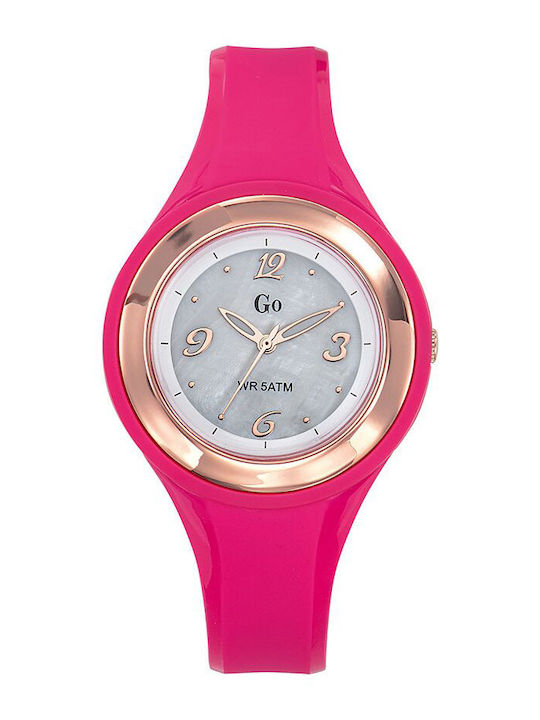 Go Girl Only Ladies Crystals Women's Watch with Fuchsia Rubber Strap Go Girl Only Ladies Crystals Women's Watch with Fuchsia Rubber Strap