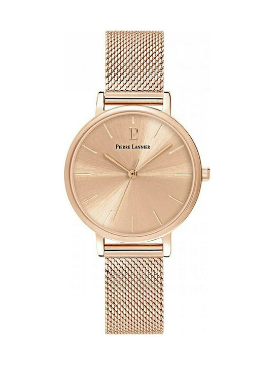 Pierre Lannier Symphony Watch with Pink Gold Metal Bracelet