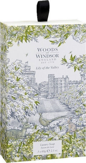 Woods Of Windsor Lily Of The Valley Batoane De Săpun Cu Unt De Shea 3x180gr
