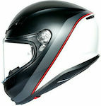 AGV K6 Minimal Matt Black/White/Red Κράνος Μηχανής Full Face 1220gr με Pinlock