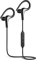 Savio WE-03 In-ear Bluetooth Handsfree Căști cu Rezistență la Transpirație Negrα