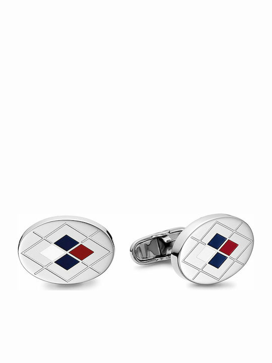 Tommy Hilfiger Μανικετόκουμπα από Ατσάλι σε Ασημί Χρώμα