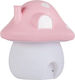 A Little Lovely Company Led Kids Decorative Lamp Mushroom House Pink 17.5x17.5x19cm