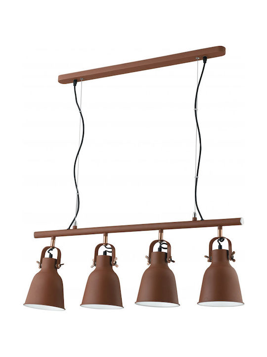 Fan Europe Legend Pendant Light Single-Light Rail for Socket E27 Brown I-LEGEND-S4 BRO