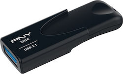 PNY Attaché 4 32GB USB 3.1 Stick Μαύρο