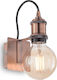 Ideal Lux Frida Ap1 Vintage Lumină de Perete cu Soclu E27 Cupru 9x12x9cm