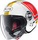 Nolan N21 Visor Flybridge 67 Metal Alb Casca Moto Jet cu Vizieră Solară