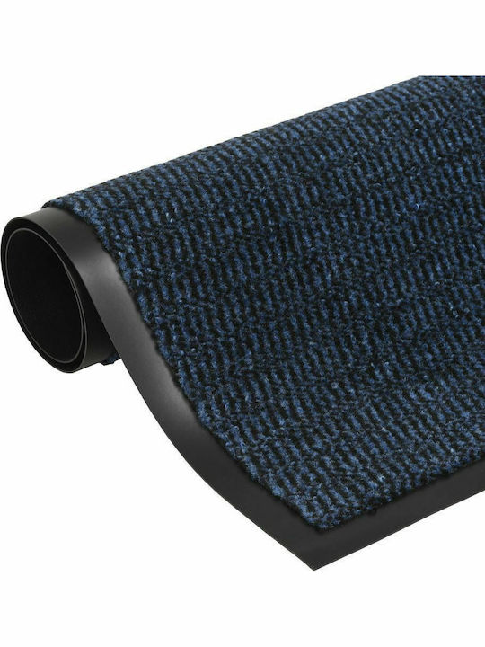 vidaXL Felt with Non-Slip Underside Doormat Blue 60x90cm