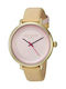 Ted Baker Isla Men's Watch 36mm Battery with Beige Leather Strap