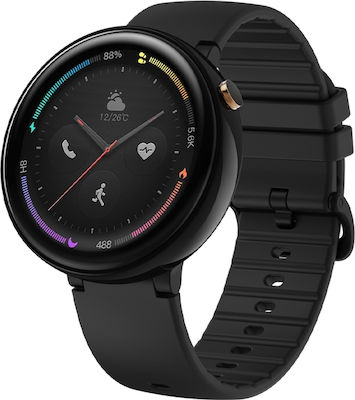 Amazfit Nexo Ceramic 36mm Smartwatch με eSIM και Παλμογράφο (Black)