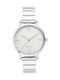 Nine West Watch with Metal Bracelet White NW/2279SVSV