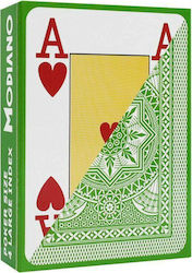 Modiano Poker 4 Jumbo Playing Cards Plastic for Poker Green