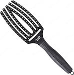 Olivia Garden Fingerbrush Combo Medium Hair Styling Paddle Black