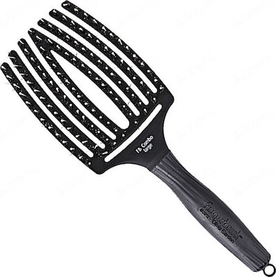 Olivia Garden Fingerbrush Combo Large Bürste Haare für Haarstyling Schwarz