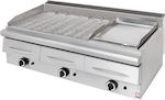 Panaritis GPS 3 2000 Grill LPG Wasser 27kW mit Abmessungen 115x63x34cm