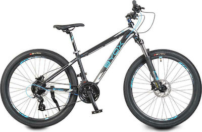 Byox B5 26" Μαύρο Mountain Bike με 24 Ταχύτητες και Υδραυλικά Δισκόφρενα