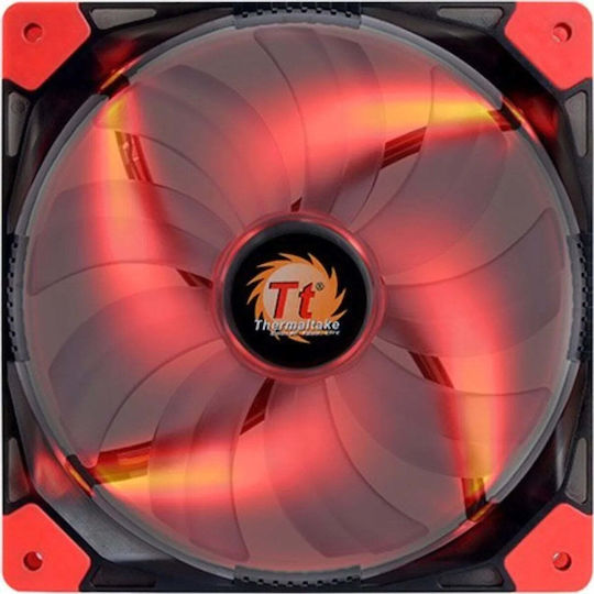 Luna 14 LED Case Fan 140mm (1000rpm / 60.55cfm) with Red Lighting and Connection 3-Pin / 4-Pin Molex Red