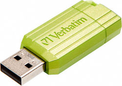 Verbatim PinStripe 32GB USB 2.0 Stick Πράσινο