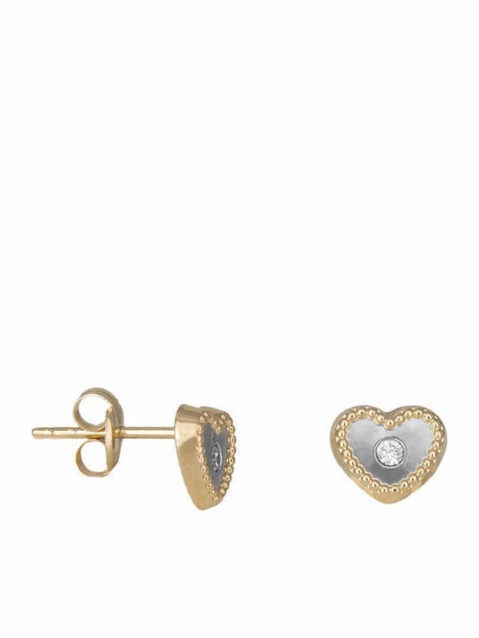 9K Children's earrings with cubic zirconia 033928 033928 Gold 9 Carat Gold