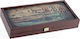 Manopoulos Little Harbor Handmade Backgammon Wooden with Checkers 38x38cm