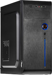 Akyga AK939 Midi Tower Κουτί Υπολογιστή Black/Blue