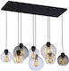 TK Lighting Cubus Suspendat Candelabru pentru 8 Becuri E27 Transparent