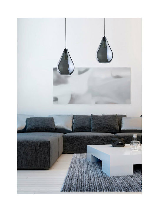 TK Lighting Fuente Pendant Light Black with Socket E27 24cm