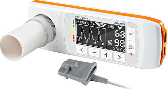 MIR Spirometer Spirobank II Advanced Plus mit Oximetriesensor und Mehrzweckturbine