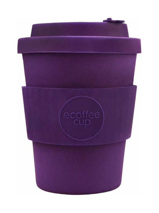 Ecoffee Cup Sapere Aude Bamboo Cup with Lid Purple 340ml