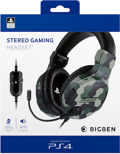 Bigben Interactive Interactive V3.0 Over Ear Gaming Headset with Connection 3.5mm Green
