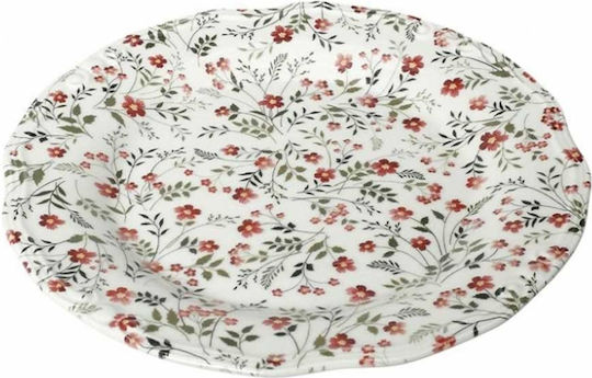Espiel Daisies Teller Untiefe Keramik Rosa mit Durchmesser 27cm