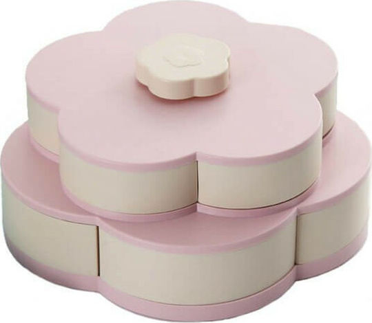 Factory Пластмаса Ордьовър 10 слота Розов Ø44xY13см 1бр