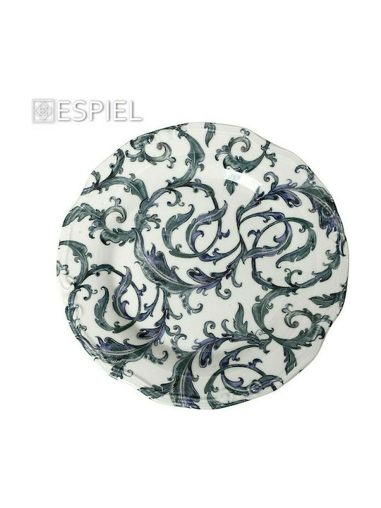 Espiel Round Ceramic Serving Platters Set White Ø33cm 2pcs