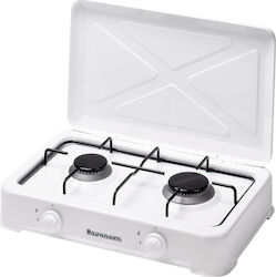 Ravanson Liquid Gas Countertop Double Burner White