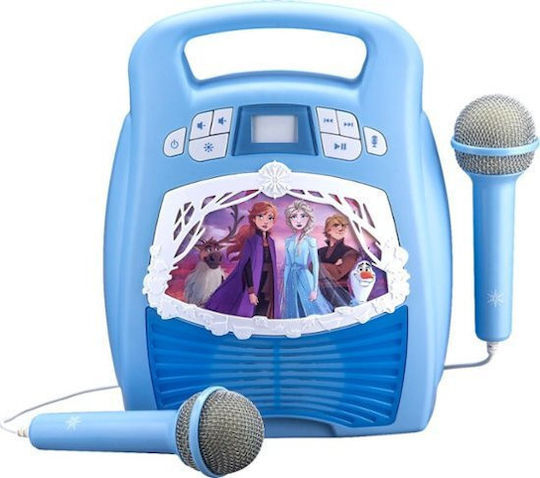 Karaoke System with Wired Microphones Frozen II FR-553 in Blue Color