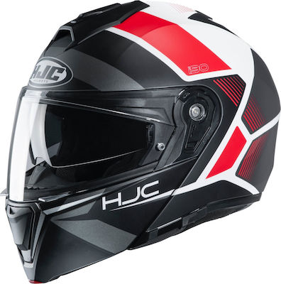 HJC i90 Hollen Flip-Up Helmet with Pinlock and Sun Visor ECE 22.05 MC1SF