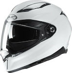 HJC F70 Metal Full Face Helmet with Sun Visor ECE 22.05 Pearl White