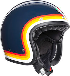 AGV X70 Jet Helmet 1050gr Multi Riviera Blue/Rainbow 210021A2I0-011