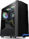 Thermaltake H100 TG Jocuri Middle Tower Cutie de calculator Negru